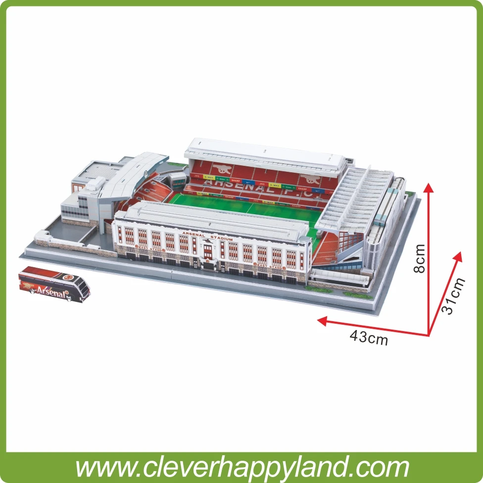 Умный и Счастливый 3D Пазл стадион модель Arsenal Football FC Club Home Highbury(Arsenal) Лондон