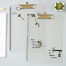 1 шт. креативная Студенческая папка для чтения папка-подкладка Wu Yue прозрачная палочка фигурка акриловая доска зажим