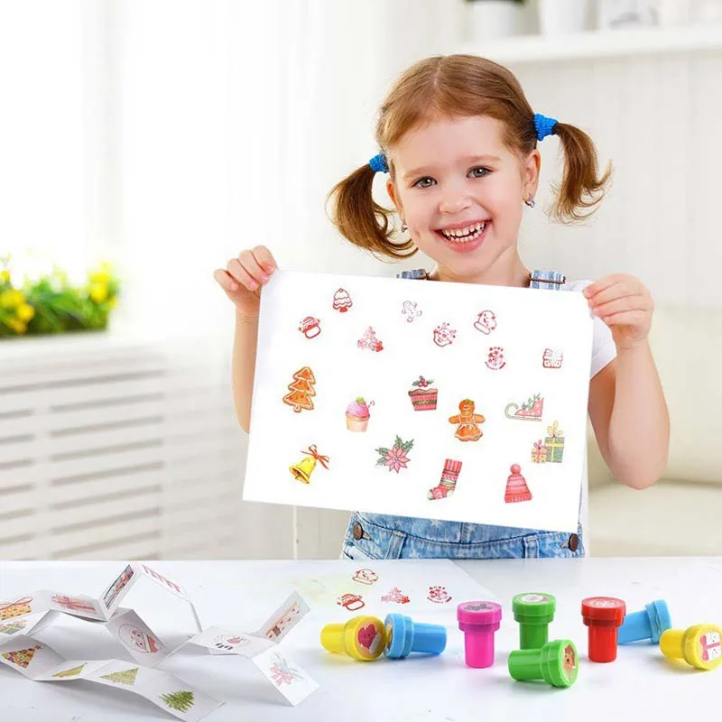 24 шт. дети самостоятельно чернильные штампы Рисунок Игрушки вечерние сувениры событие принадлежности для День рождения игрушки для