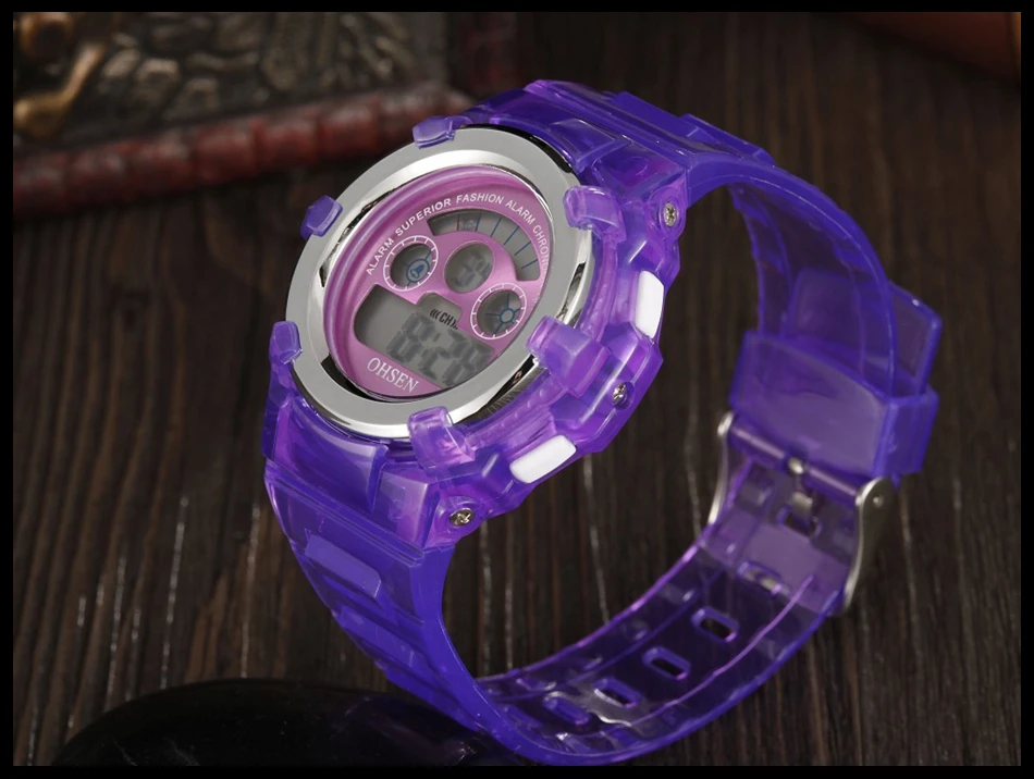 OHSEN Children Watch Fashion Casual Watches Quartz Wristwatches Waterproof Jelly Kids Clock boys Hours girls Students Wristwatch (8)
