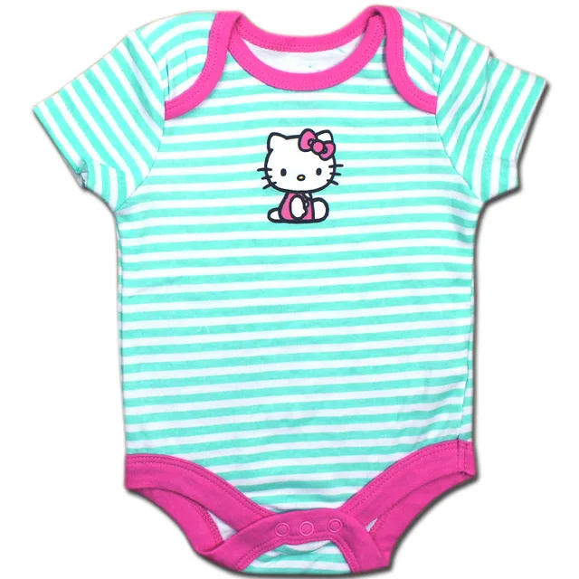 0 1 2 3 Months Baby Girl Infant Lovely Summer Hello Kitty Print European Fashion Sweet Bodysuit