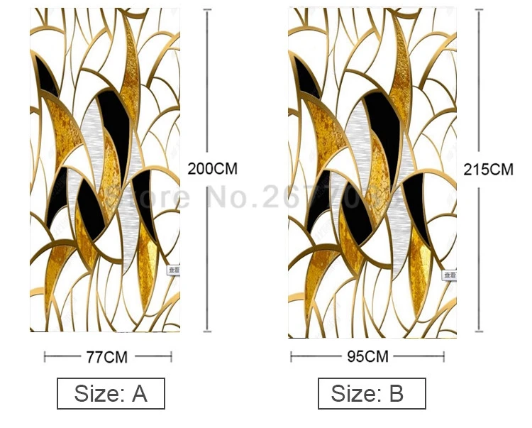 DIY Наклейка на дверь в скандинавском стиле, золотой, геометрической формы, настенная бумага, ПВХ, самоклеющиеся наклейки на стены, для гостиной, спальни, двери, домашний декор, наклейка