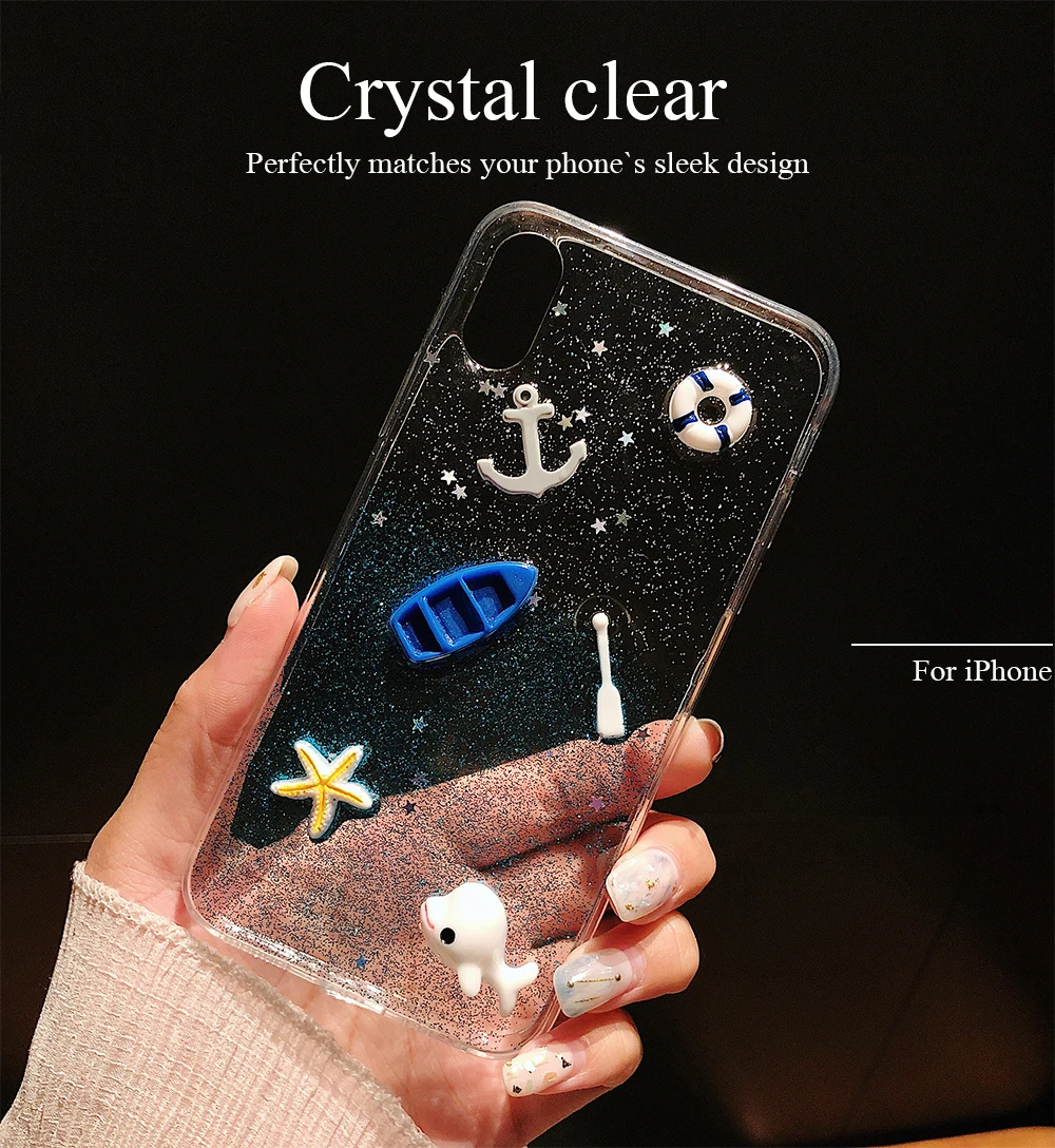 PORTEFEUILLE for iphone x xs case cute animal clear for iphone 6 7 8 plus 7plus case silicone transparent anime soft shell cover (2)