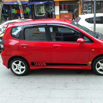 

HotMeiNi Car Sticker Body Styling 2x Side Stripe Kit Decal Stripes Sierra LED Grill Door Accessories Black/Sliver 207*79 cm