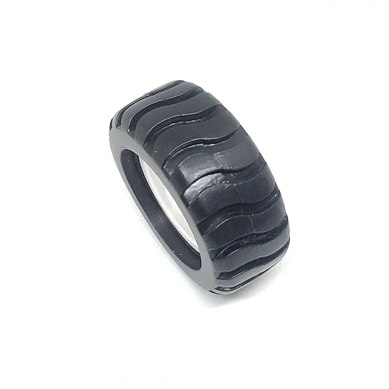 D axle rubber tire robot accessories 43MM tracking car wheel model for N20 reducer motor 2