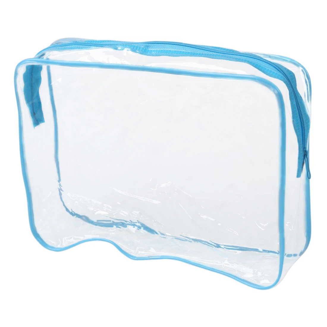 

PVC Clear Pouch Travel Bathing Toiletry Zipper Cosmetic Bag, Rose red S