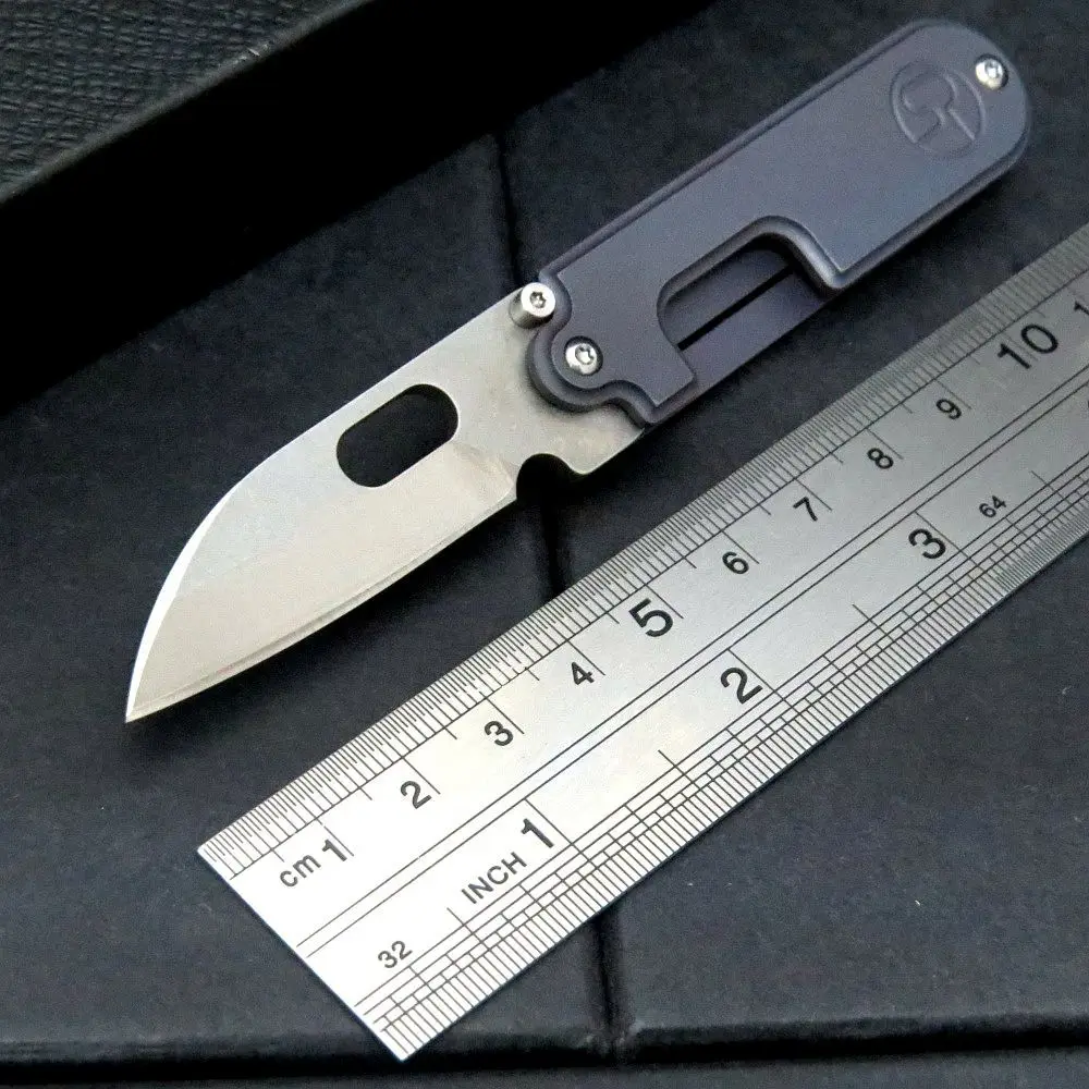 

High Quality SERGE Bean S35VN 100% 61HRC Stonewashed Blade Titanium Handle Pocket Knife Keychain Folding Gift Knife for Man 1pcs