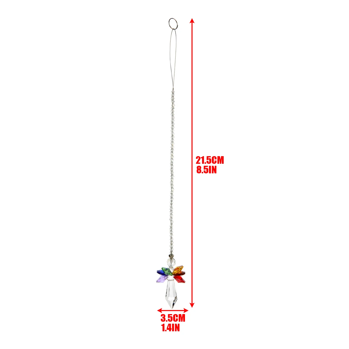 1pc Rainbow Angel Suncatcher Crystal Guardian Angel Chakra Sun Catchers Rear View Mirror for Car Charm Home Decor