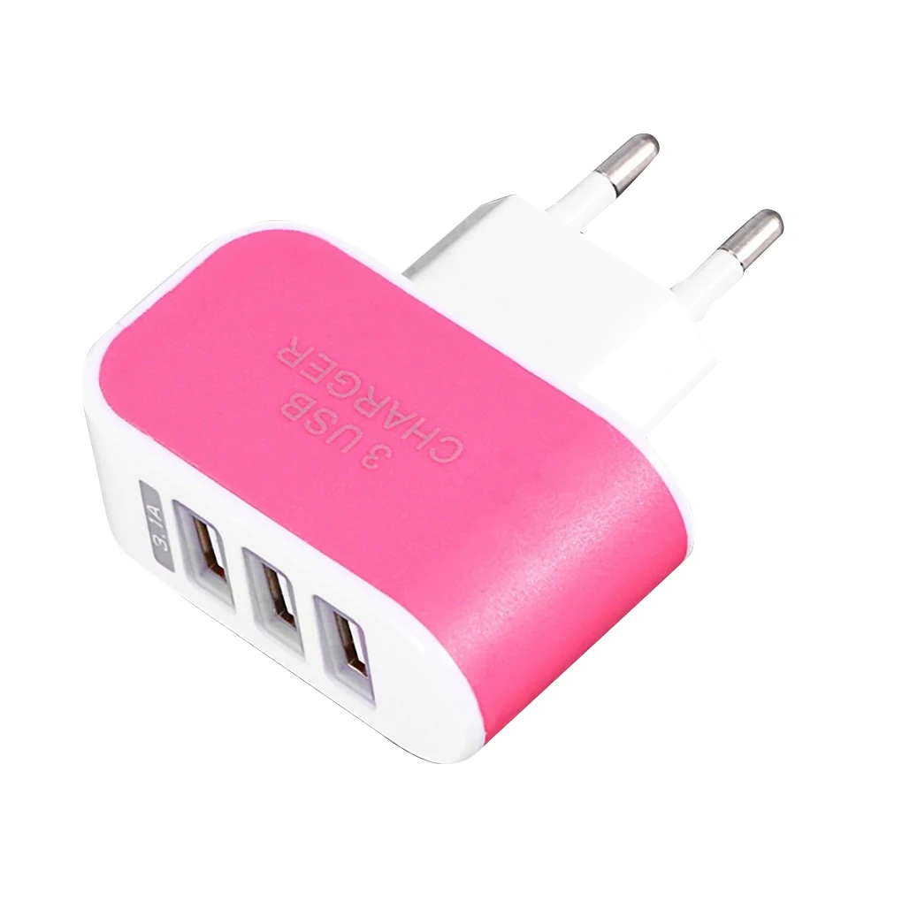 3 порта USB зарядное устройство для мобильного телефона вилка Европа/США зарядное устройство для путешествий настенное зарядное устройство адаптер для iPhone для Xiaomi для samsung зарядное устройство для телефона - Цвет: EU Plug
