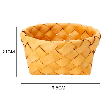 

NOCM-Dark brown simple fashion hand-woven storage basket rattan food fruit basket imitation rattan bread basket