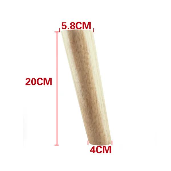 4 шт Height10-30cm твердые деревянные ножки для мебели, наклонный конус диван кровать шкаф стол и стул замена ноги наклонные ножки - Цвет: 20cm