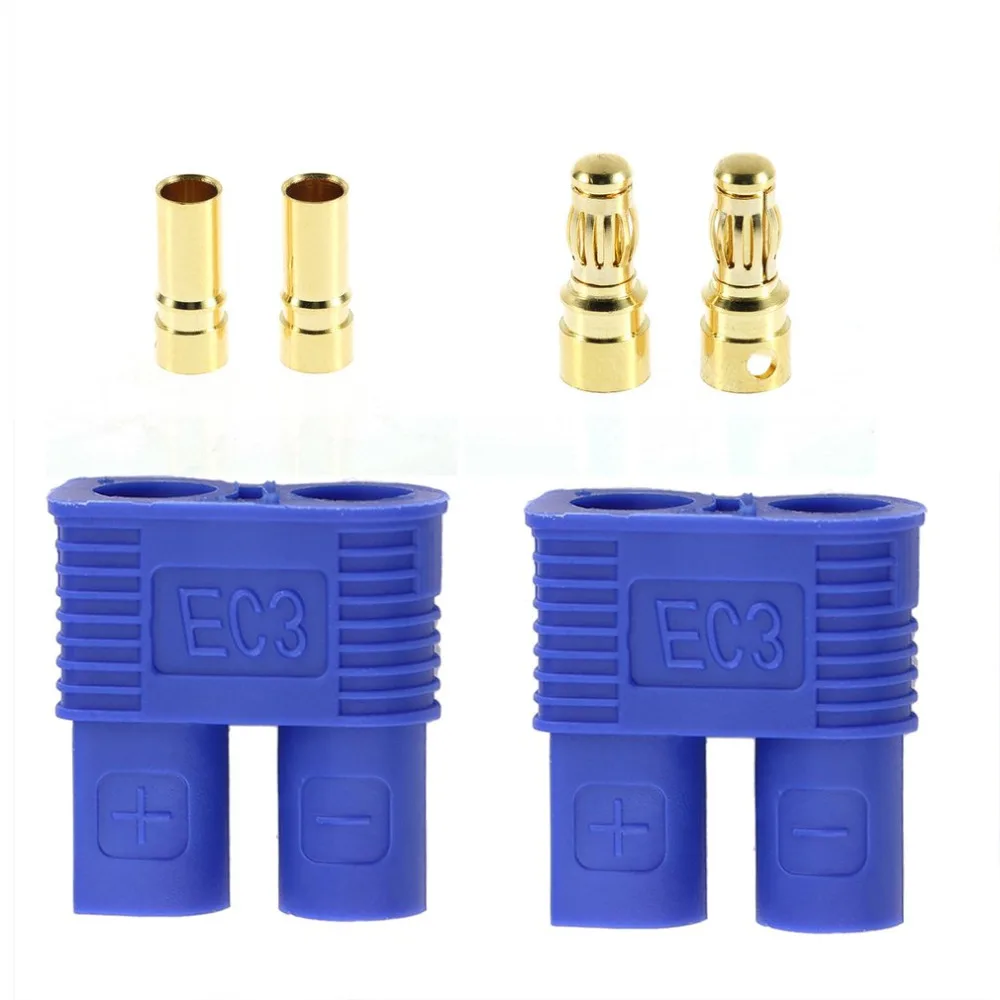 

High Quality 1pairs Male / Female EC3 Style Connector w/ 2pairs 3.5mm Gold Bullet Plug