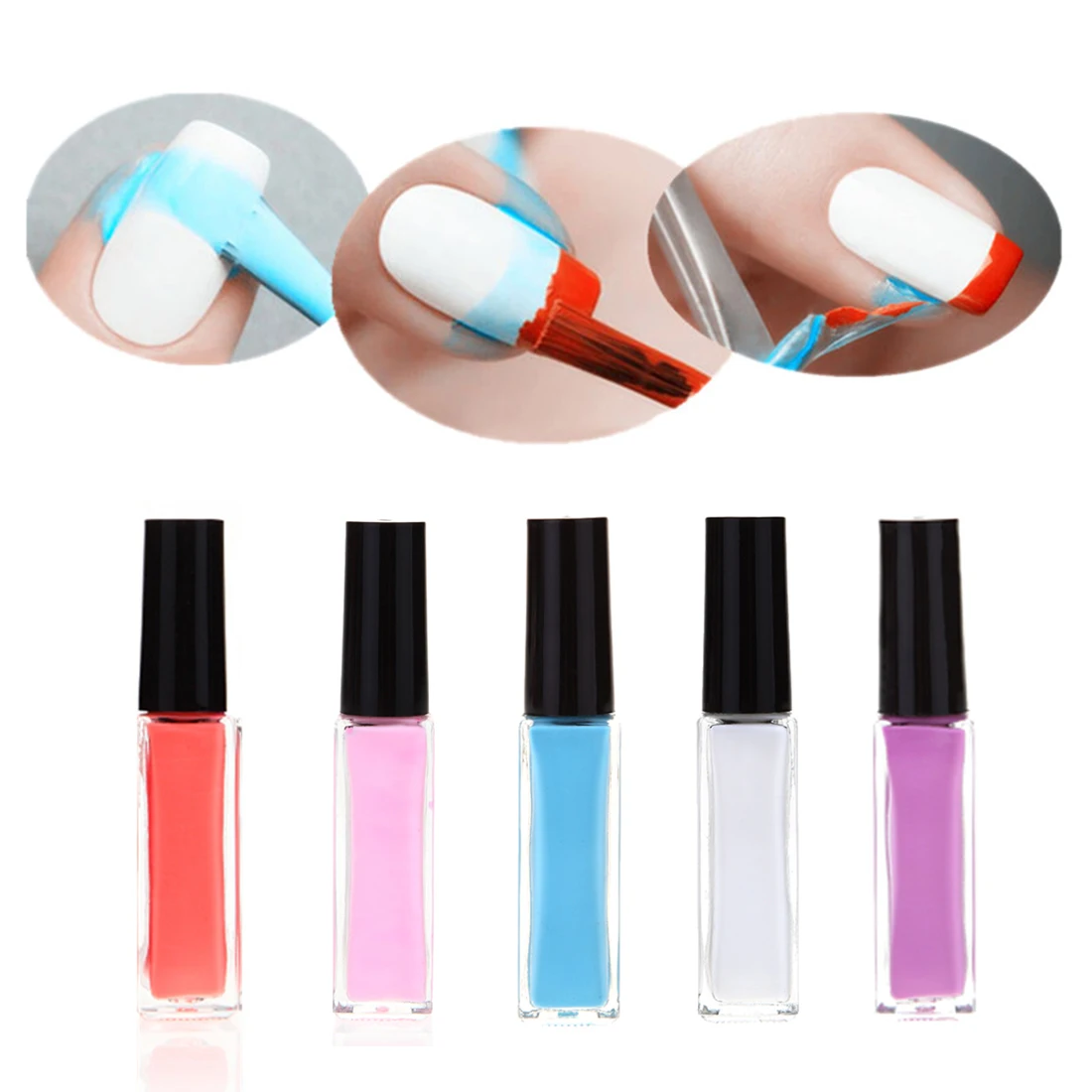 

Nail Art Peel Off Base Coat Liquid Cream Latex Tape Polish Palisade Finger Skin Care Protected Separating Manicure Pedicure Tool