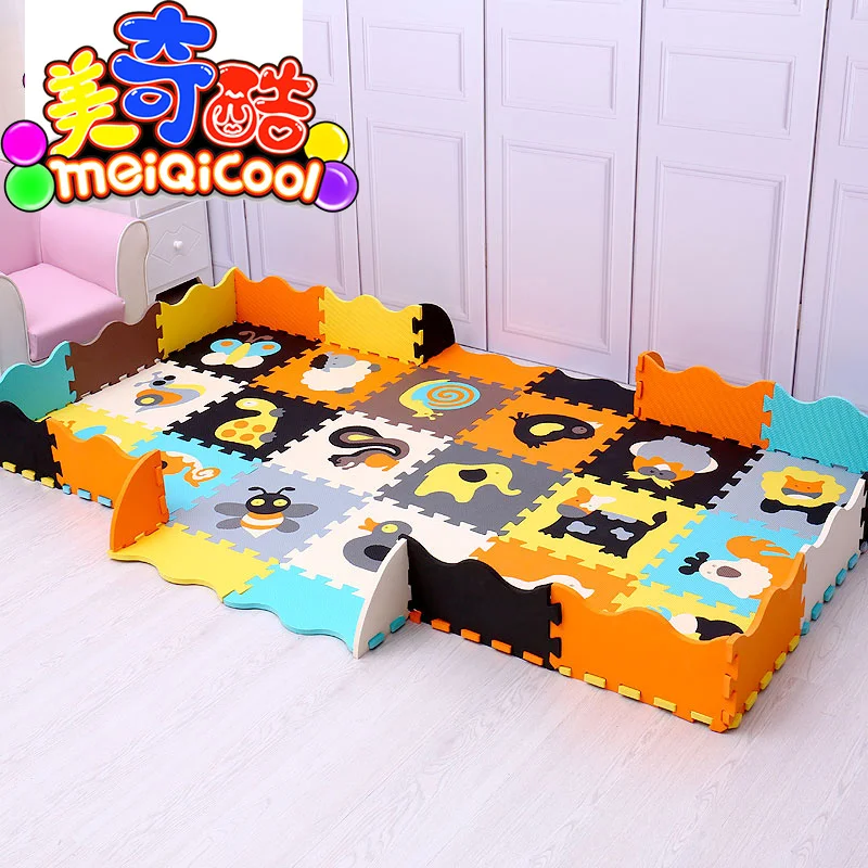 Mei qi классный детский игровой коврик EVA коврик-пазл/мультяшный EVA Поролоновый коврик/блокирующий коврик для детей 30X30 см 1 см или 32*32 см 1,2 см