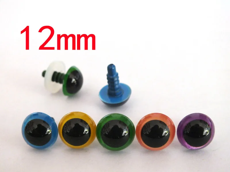 

50pcs 12mm 5-colors Color Safety Eyes for Stuff Animal