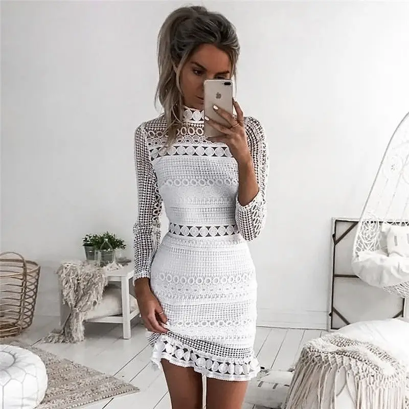 white mini dress formal