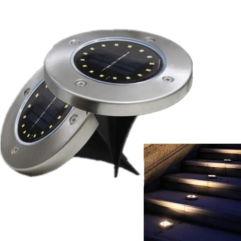 

16 LED/12 LED Solar Power Disk Lights Buried Light Outdoor Under Ground Waterproof Lamp LED Buried lamps for Garden Lawn Yard