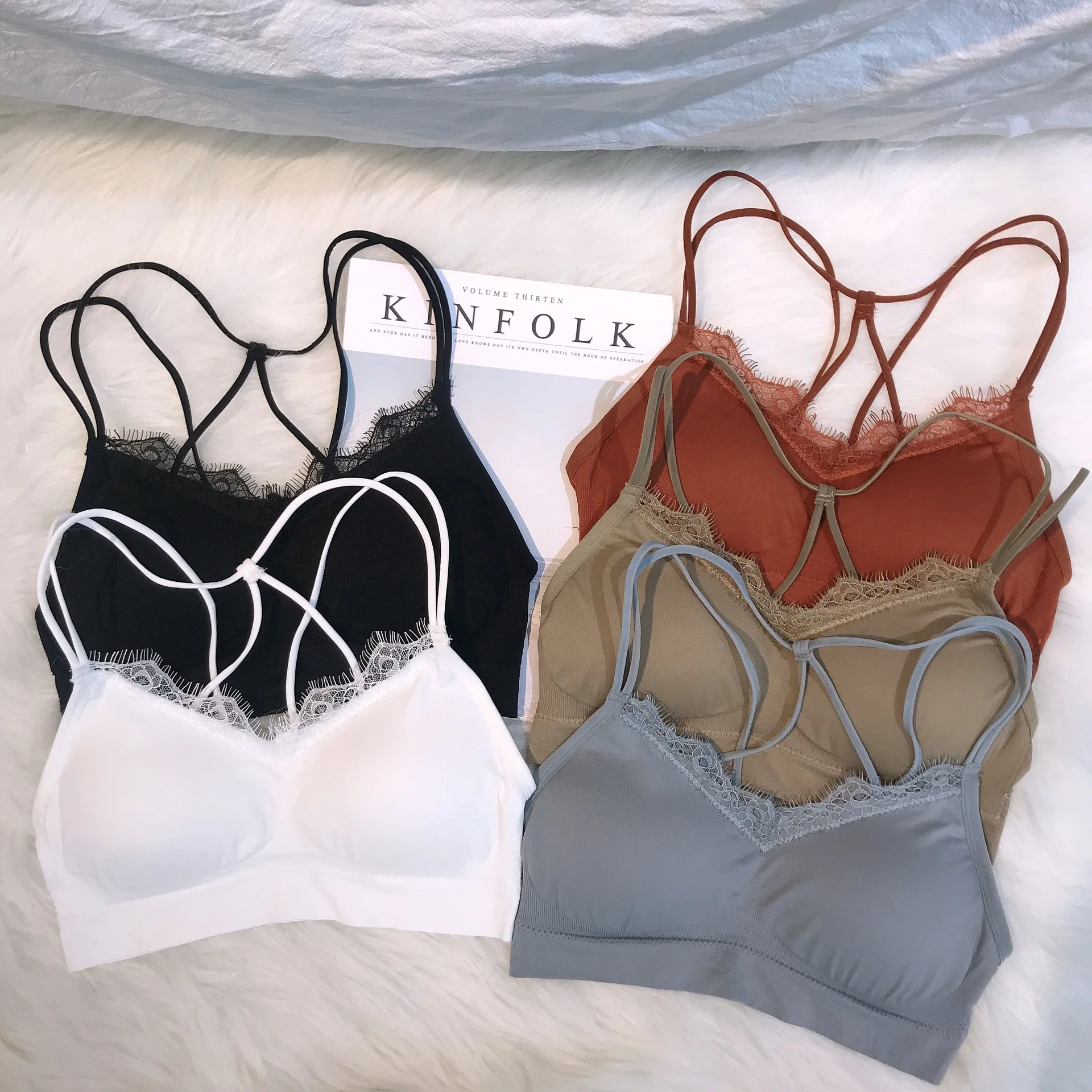 

Sexy Wrap Top Lace Tube Top Women Padded Cropped Tops Female Bandeau Top