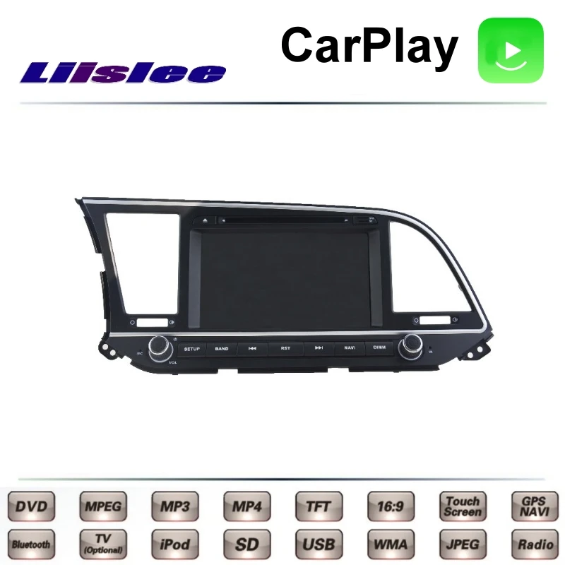 Для hyundai Elantra AD LiisLee Автомобильный мультимедийный ТВ DVD gps Радио Carplay стиль навигация Navi