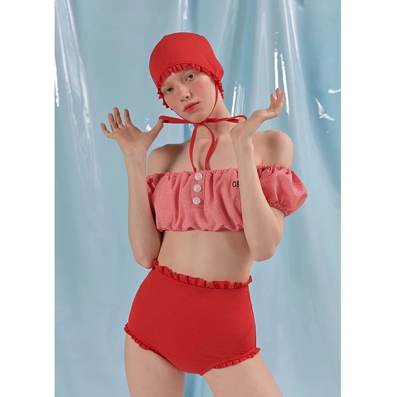 

Swimsuit Woman Bikini 2019 Swimwear Push Up Two Piece For Women Women's Bathing Suits Word Restore Ancient High Waist Solid