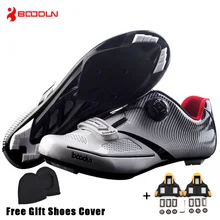 Boodun Breathable Pro Self-Locking Cycling Shoes Road Bike Bicycle Shoes Ultralight Athletic Racing Sneakers Zapatos Ciclismo