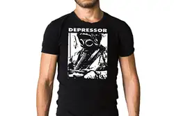 Депрессор панк группа противогаз человек черная футболка Новая мужская мода с коротким рукавом Футболка Мужская s Футболка мужская 2018