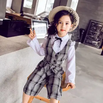 

2pcs Set Baby Girls Clothes 2020 Toddler Kids Tops Blouses + Jumpsuit Children Girls Clothing Set 5 6 7 8 9 10 11 12 13 14 Years