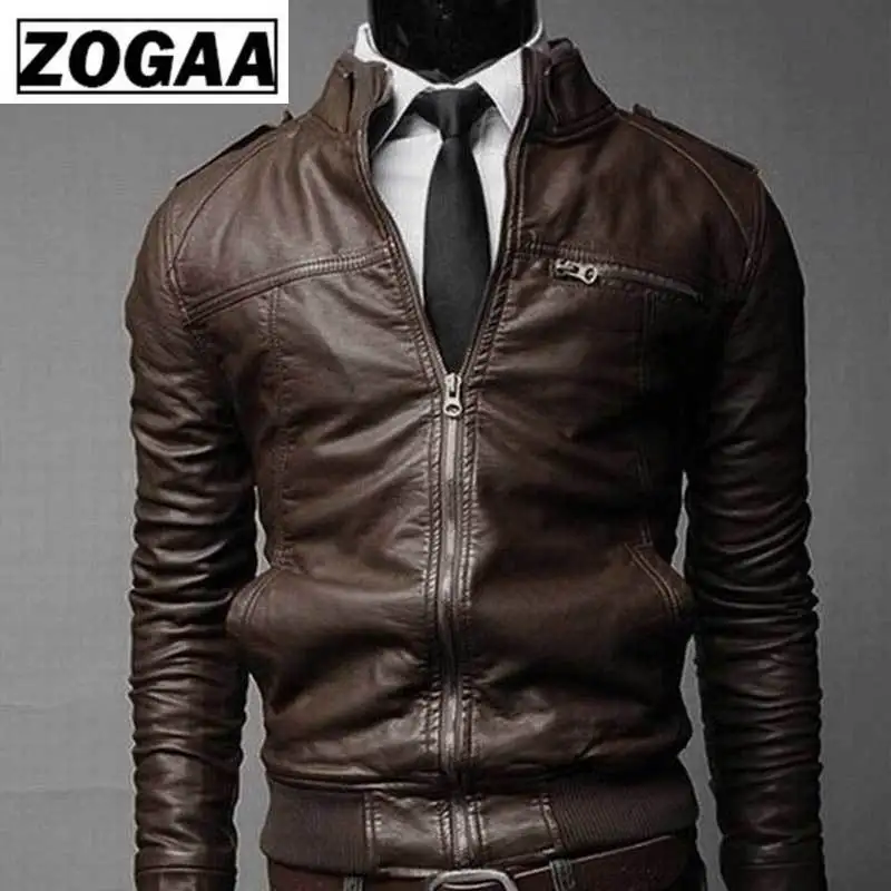 

2019 Autumn Winter Korean Leather Men Jacket Cool Motorcycle Leather Male Jacket Coat Warm Men's PU Jacket