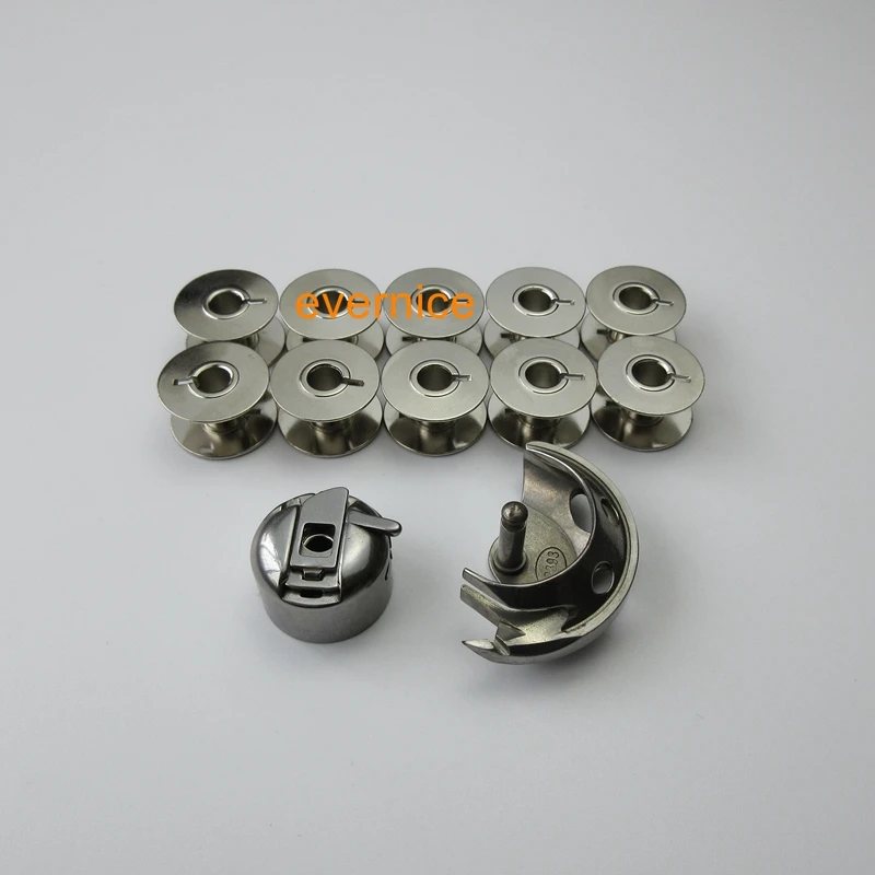 

SHUTTLE HOOK+BOBBIN CASE+10 BOBBINS for Adler 37 Necchi 500 600