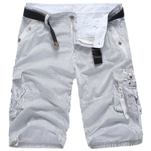 Полосатые мужские шорты с принтом плюс размер 4XL повседневные шорты цвета хаки мужские летние хлопковые шорты для мужчин брендовая одежда