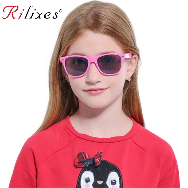 RILIXES Fashion Kids uv400 Sunglasses Child Sun Glasses Baby Vintage