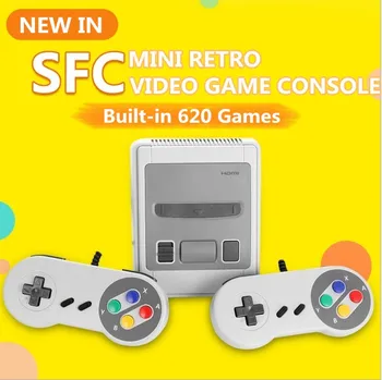 

Super Mini 8 Bit Retro Video Game Console Built-in 620 Classic Games PAL&NTSC Family TV Handheld Game Player with 2 Gamepads