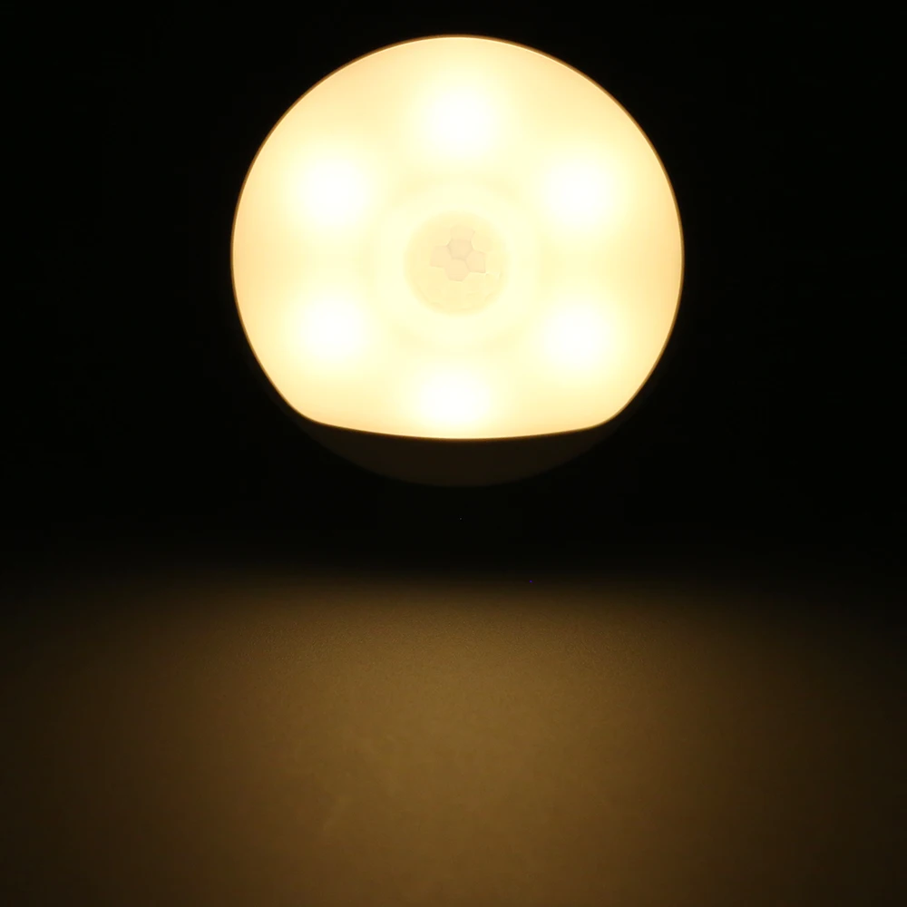 Yeelight ночник PIR датчик движения DC5V 6LED USB мощность работать человека тела Индукционная лампочка с мягким светом управления для детской комнаты