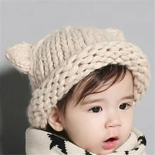 BomHCS/детская шапка; зимняя теплая трикотажная шапочка ручной работы(для детей 1-3 лет