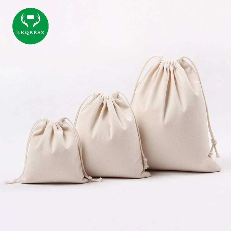 Bolsa de tela de lona de algodón 100% blanca guardar ropa, calcetines, zapatos, ropa interior, bolsas de de juguetes para niños|toy storage bag|kids toy storage bag - AliExpress