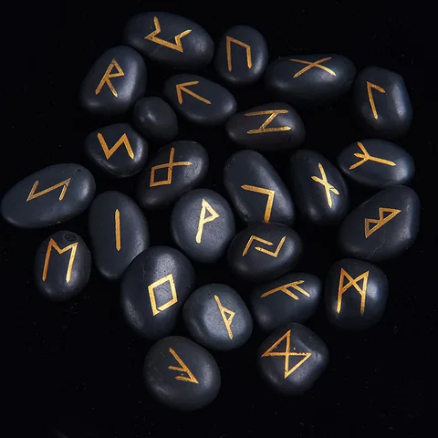 Jogo de Tabuleiro Jogo de Adivinhação 25 Pçs e set Gravado Riverstones Viking Runas Pedras Conjunto Preto Esculpida Lettering Feng Shui Amuleto Sign