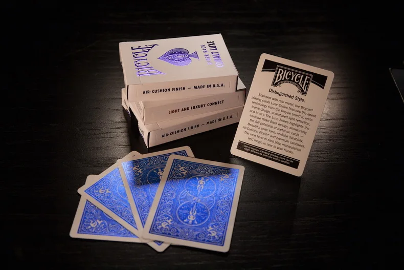 Regular de Luxo Cartões de Truques de Mágica Baralho Bicycle Rider Voltar Coralt 1 Carmesim Ouro Luxe Decks Jogando Cartas Padrão Adereços Magia 3 Ouro Luxe Decks Jogando Cartas Padrão Regular