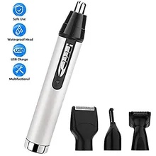 4 в 1 и USB зарядное устройство электронный триммер для волос для носа для мужчин и женщин, безболезненная отделка, водостойкие двойные лезвия с