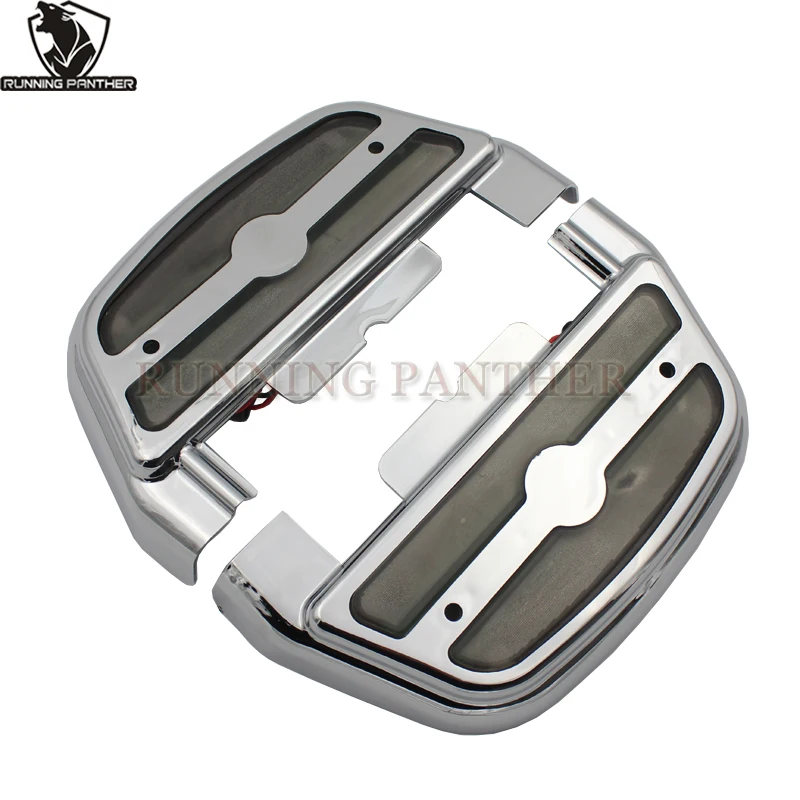 Led Light passenger footboard floorboard cover For Harley Touring Trike