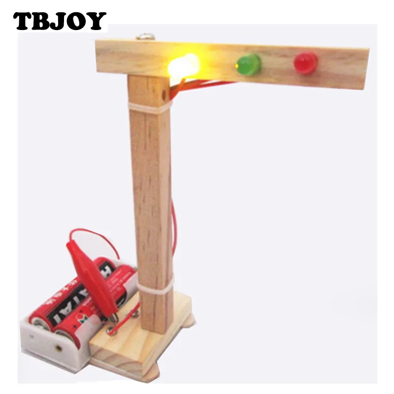 

Traffic Light Toy Assembled Puzzles Science Scientific Experiment Educational Mini Model Early Learning Toys For Children Kids