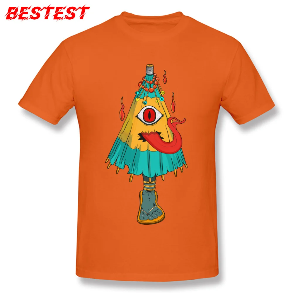 Retro Kasa Obake Classic Short Sleeve Top T-shirts Summer Fall O Neck 100% Cotton T Shirt for Men Tops T Shirt Design Kasa Obake orange