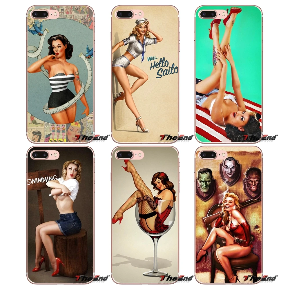 Для Sony Xperia Z Z1 Z2 Z3 Z5 compact M2 M4 M5 E3 T3 XA Aqua LG G4 G5 G3 G2 Mini Capa Pin Up Girl Heather Valentine Pinup Cover |