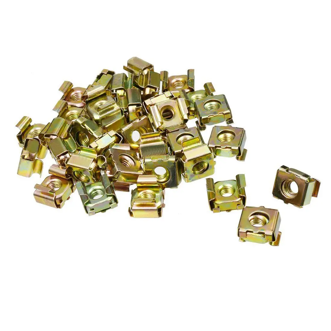 

THGS 55-Pack Zinc Plated M6 Cage Nut Bronze Tone for Server Shelf Cabinet