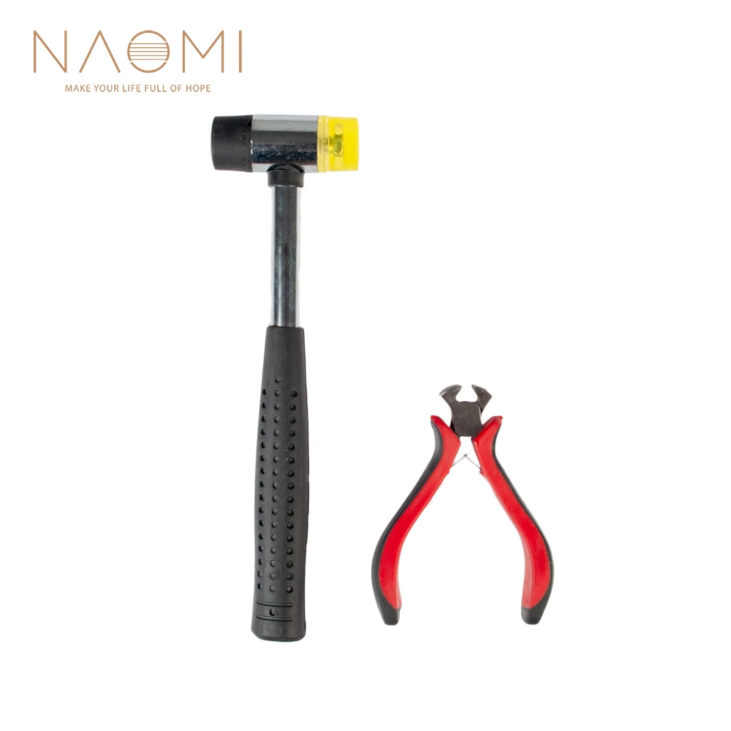 

NAOMI Guitar String Cutter + Double Face Soft Tap Rubber Hammer Muscial Instrument Tool High Quality New