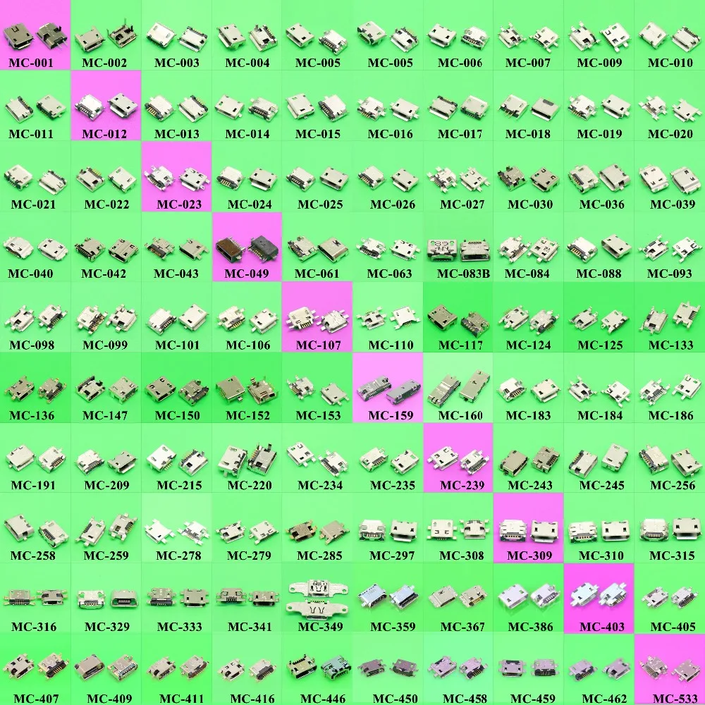 93 model Hot sale Charging Connector micro usb jack for Samsung ASUS SONY HP HTC ZTE Huawei Xiaomi Redmi Lenovo OPPO Meizu etc.