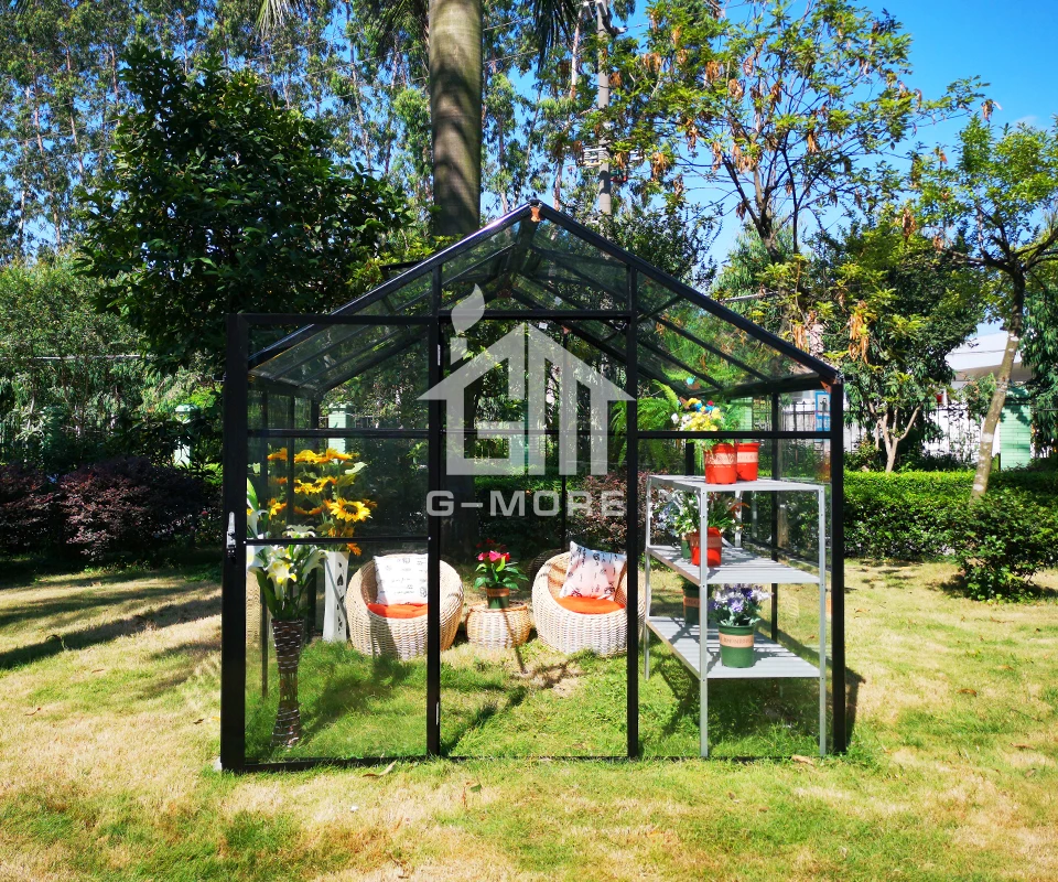 Outdoor Greenhouse Hobby conservatory garden room prefab Green house-10'x8'