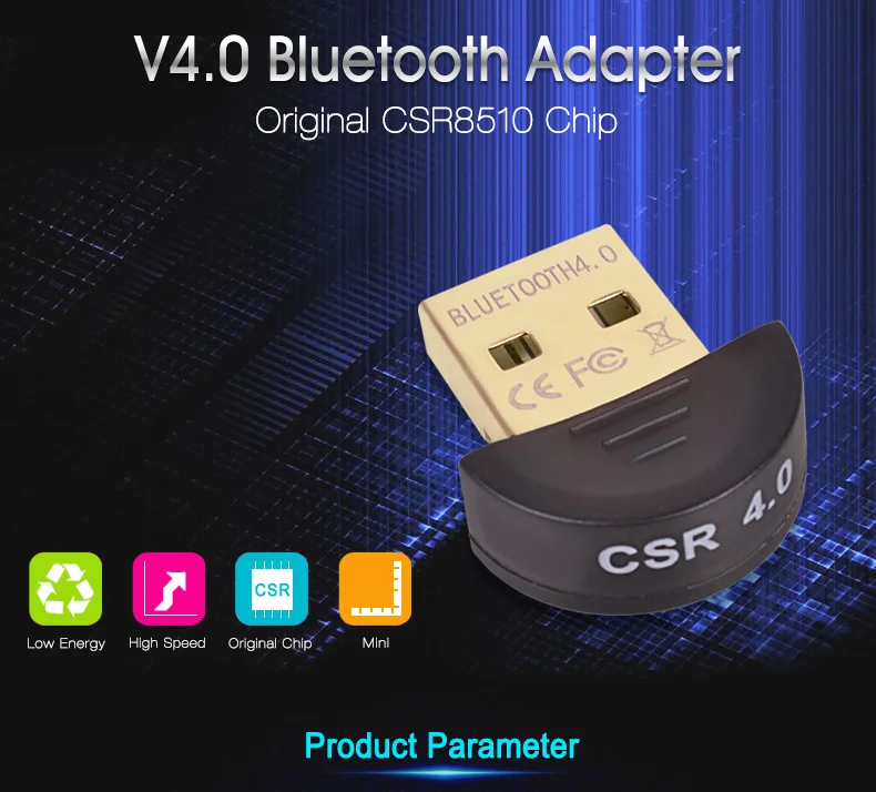 Мини USB Bluetooth адаптер V 4,0 Двойной режим Adaptador Bluetooth Dongle Беспроводной Bluetooth приемник компьютерный адаптер для Win7/8/10