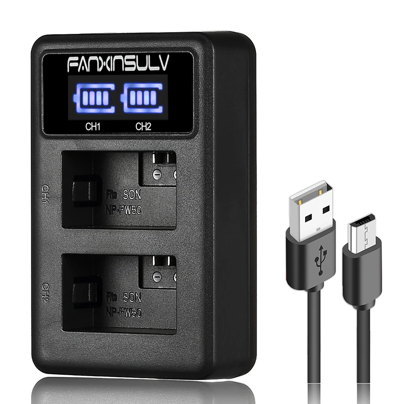 

Camera LCD USB Dual Charger for SONY FW50 NP FW50 NP-FW50 NPFW50 Battery NEX-3 NEX-5 NEX-6 SLT-A55 A33 A55 A37 A3000 A5000 A6000
