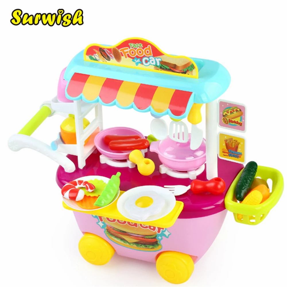 Surwish Creative Children Fast Food Car Cooking Play Kitchen Toys Kids