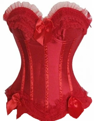 Free Shipping New Sexy Cheap Boned Sexy Red Valentine Plus Size Corset 